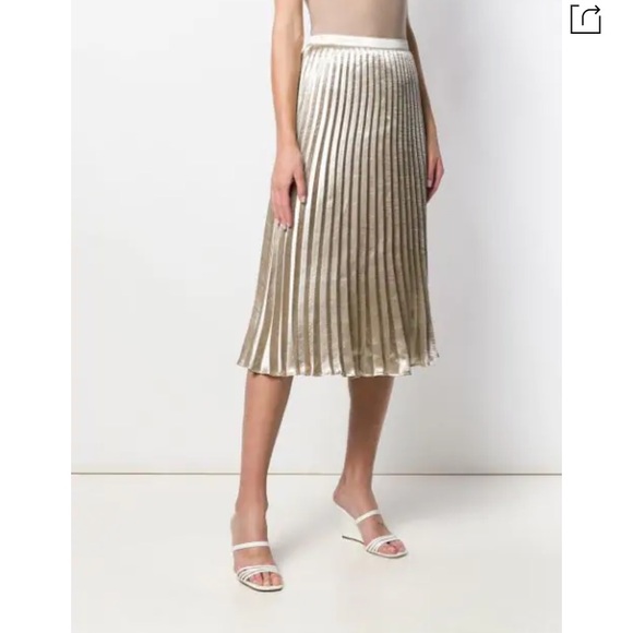 Dkny Dresses & Skirts - 💥 HOST PICK! 💥 DKNY metallic pleated midi skirt, sz 4